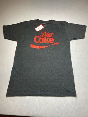 Diet Coke Graphic Tee - Charcoal with Red Logo- Size Medium- NWT